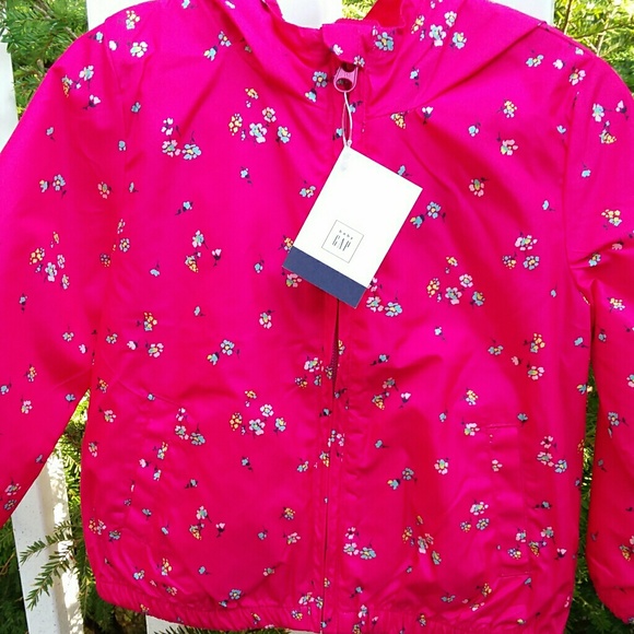 Baby Gap Girls Rain Jacket Floral & Pink SZ:2Years - Picture 6 of 8